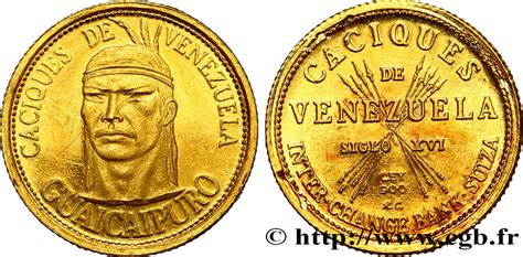Venezuela Médaille En Or Guaicaipuro 1955 Fwo477919 World Coins