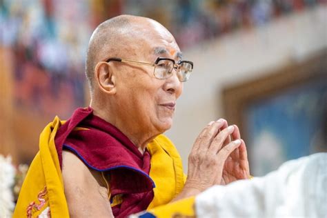 His Holiness The Dalai Lama Listening To The Performance By Students