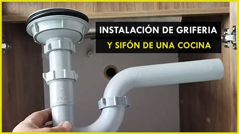 Cómo instalar grifería y sifón de cocina Construcción YouTube