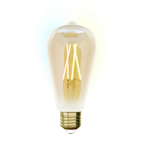 Lampada St64 E27 Idual Brancos Filament Amber