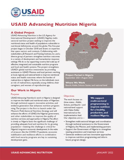 USAID Advancing Nutrition Nigeria Fact Sheet | USAID Advancing Nutrition