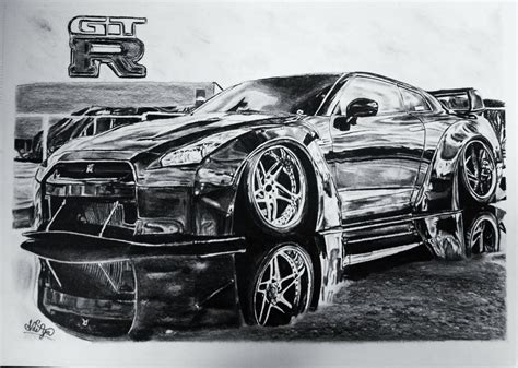 Myself Art On Twitter Draw My Dream ।। Nissan Gtr 35