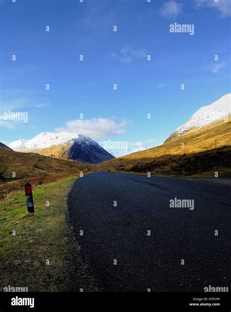 Road Into The Scottish Highlands Stock Photo Alamy