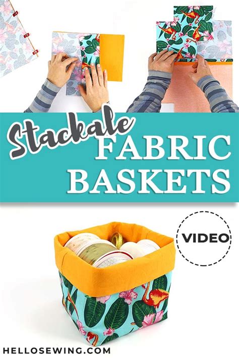 How To Make A Fabric Basket Pattern And Tutorial Hello Sewing