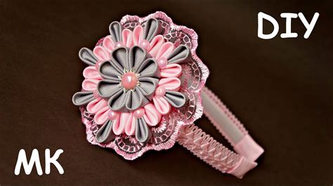 Diy Kanzashi Flower Tutorial Youtube