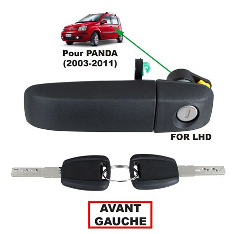 Poignée Extérieure Barillet Avant Gauche pour Fiat Panda 169 735371236