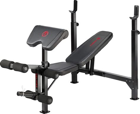 Marcy Eclipse Be Olympic Weight Bench With Rack Arm Curl Pad And