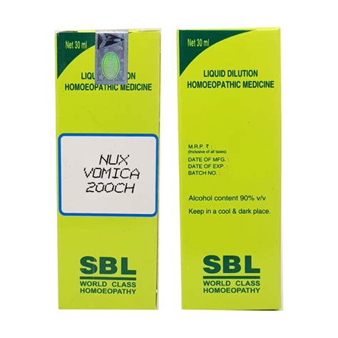 Buy Sbl Nux Vomica 200 Liquid 30 Ml Online At Discounted Price Netmeds