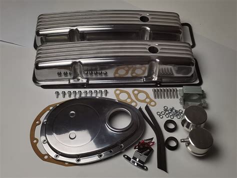 1958 79 Sbc Small Block Chevy 283 305 327 350 Short Polished Engine Dress Up Kit Ebay