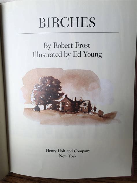 Birches Poem By Robert Frost Illustrated By Ed Young 1988 Etsy