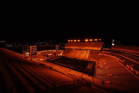 Texas Tech Football Stadium At Night