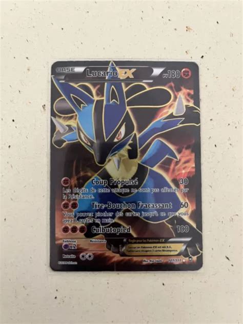 CARTE POKÉMON Lucario EX Full Art XY Furious Poings 107 111 Fr EUR 9