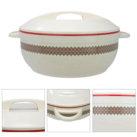 Hot Pot Food Warmer Thermal Insulated Casserole Pan Serving Storage Dish Round