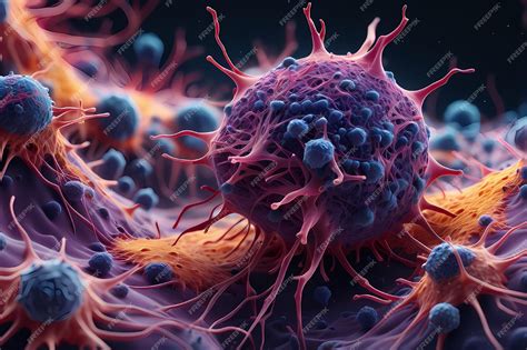 Premium AI Image | Cancer cell background