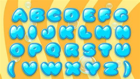 Alphabet Clipart Letters Clipart Bubble Alphabet Digital - Clipart ...