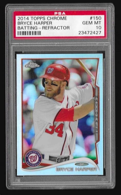 Bryce Harper Topps Chrome Refractor Batting Psa Price