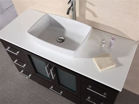 One Piece Bathroom Vanity And Sink Artcomcrea