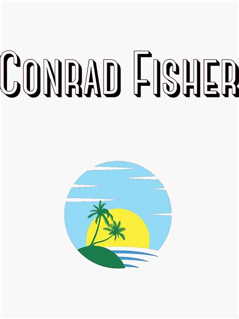 "Conrad fisher" Sticker for Sale by Ridanidadesigns | Redbubble