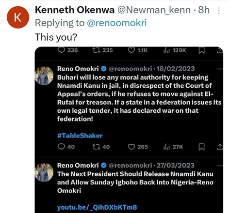 Reno Omokri Being Exposed And Dragged On Twitter Politics Nigeria