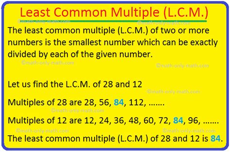 Least Common Multiple How To Find