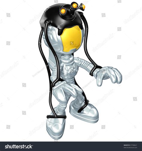 Mini Astronaut Puppet Master Alien Stock Illustration 37708621