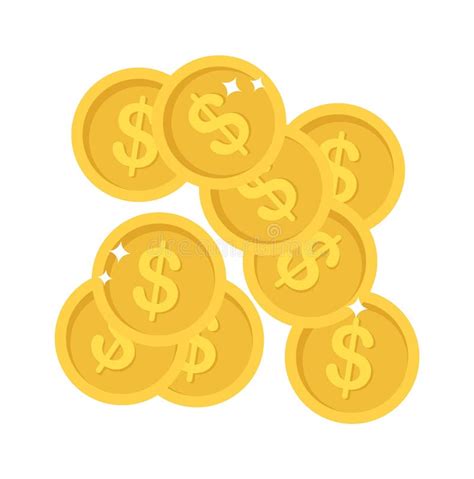 Gold Coins Pile stock vector. Illustration of economy - 276149655