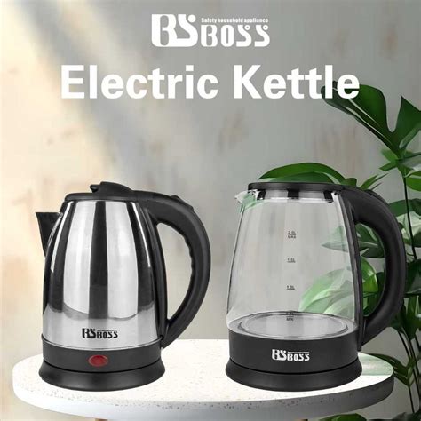 BSBOSS Stainless Steel 304 1 8L Electric Kettle Ketel Teko Jug Cerek