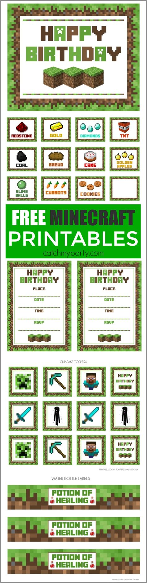 Minecraft Party Printables Minecraft Party Party Printables Porn Sex Picture