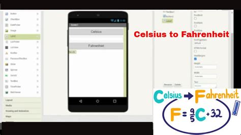 Celsius To Fahrenheit Converter Application Using Mit App Inventor App Tech Programming