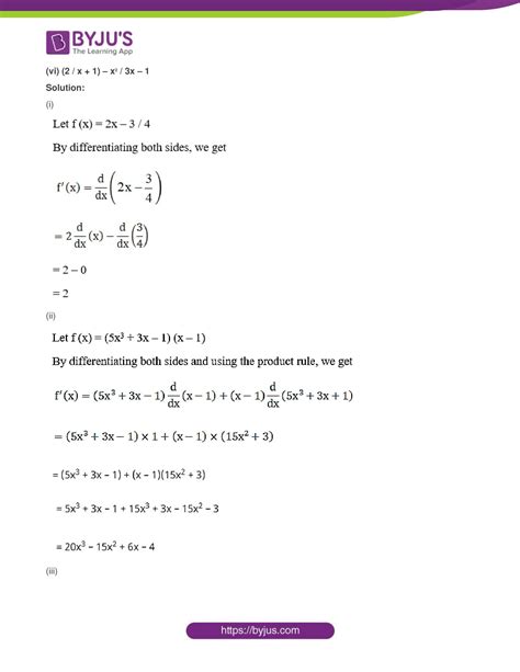 NCERT Solutions Class 11 Maths Chapter 13 Limits And Derivatives