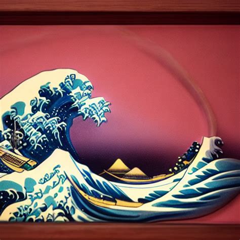 Stable Diffusion Prompt Carved Diorama Of The Great Wave PromptHero