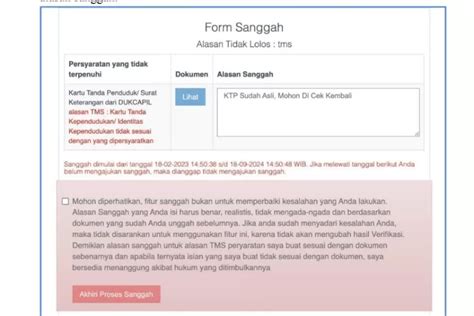 Tampilan Sscasn Jika Gagal Seleksi Administrasi Cpns Dan Pppk