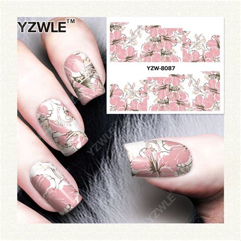 Yzwle 1 Sheet Diy Decals Nails Art Water Transfer Printing Stickers