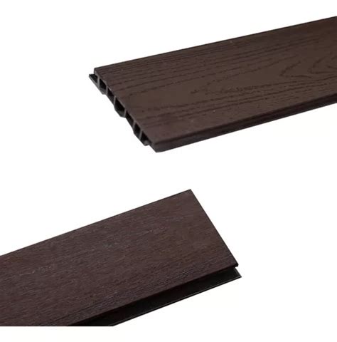 Deck Lambrin Ligero Muro Panel Wpc Sintetica Rosewood