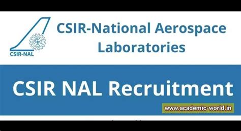 Csir National Aerospace Laboratories Job Vacancy Academic World