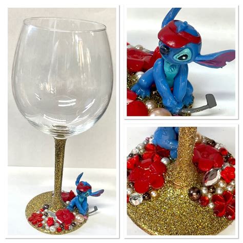 Character Wine Glass Lilo And Stitch Stitch Etsy