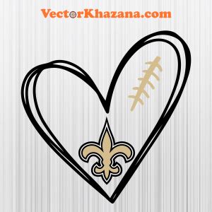 New Orleans Saints Heart Svg Png Online In Usa