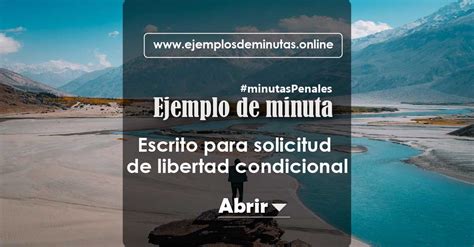 Total Imagen Modelo De Escrito Para Solicitar Libertad Condicional