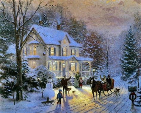 Thomas Kinkade Winter - Winter Fan Art (23436566) - Fanpop