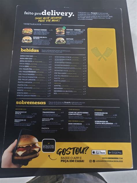 Menu Em O Burgu S Hamburgueria Cl Ssica Itaim Bibi Restaurante S O