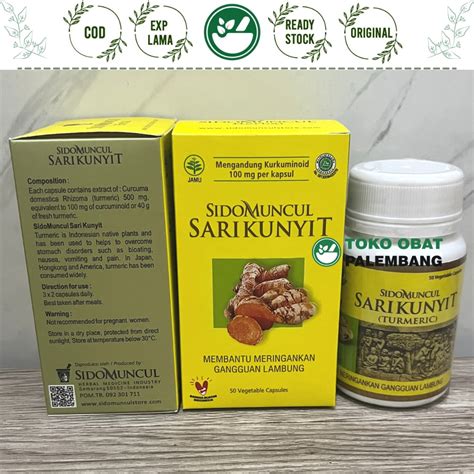 Jual Sidomuncul Sari Kunyit Kapsul Turmeric Sari Kunyit Sido Muncul