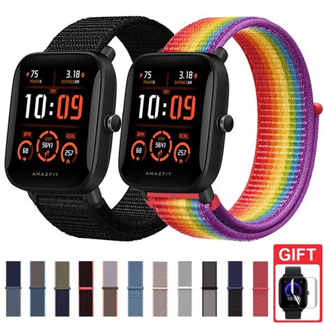 20mm Nylon Strap Pulseira Para Xiaomi Huami Amazfit Bip U Pro GTS3 GTS