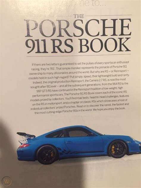 Porsche 911 Rs Book Softcover Bookazine Volume 2 New And Rare