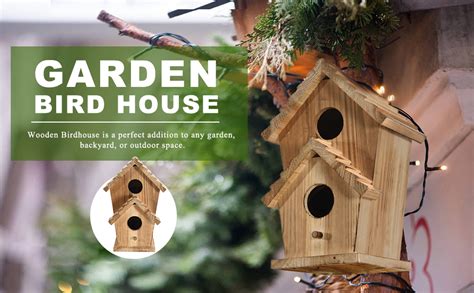 Amazon Smilkeep Bird Houses For Outside Hole Wooden Outdoor