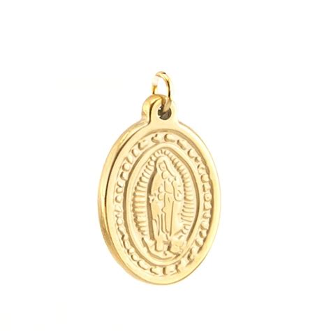 Sint Tico Foto Medalla Virgen De Guadalupe Acero Inoxidable Cena