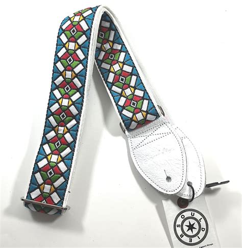 Souldier Guitar Strap Soldier Stained Glass Blue Handmade Reverb