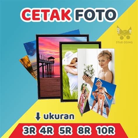 Jual Starosing Cetak Foto Ukuran 3r 4r 5r 8r 10r 1 Hari Jadi Shopee Indonesia