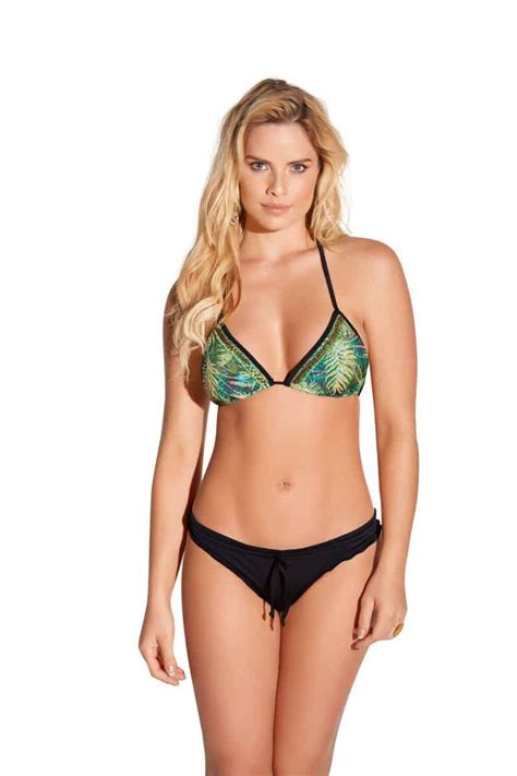 Bikini triangle grün print Caroline Soul Bikini schönsten Bikinis Online