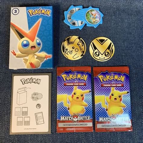 Pokemon Toys Pokemon Victini 2 Card Pack Spinner Coin Sealed