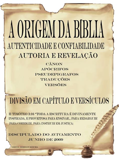 A Origem Da Bibliapdf Cânon Bíblico Bíblia